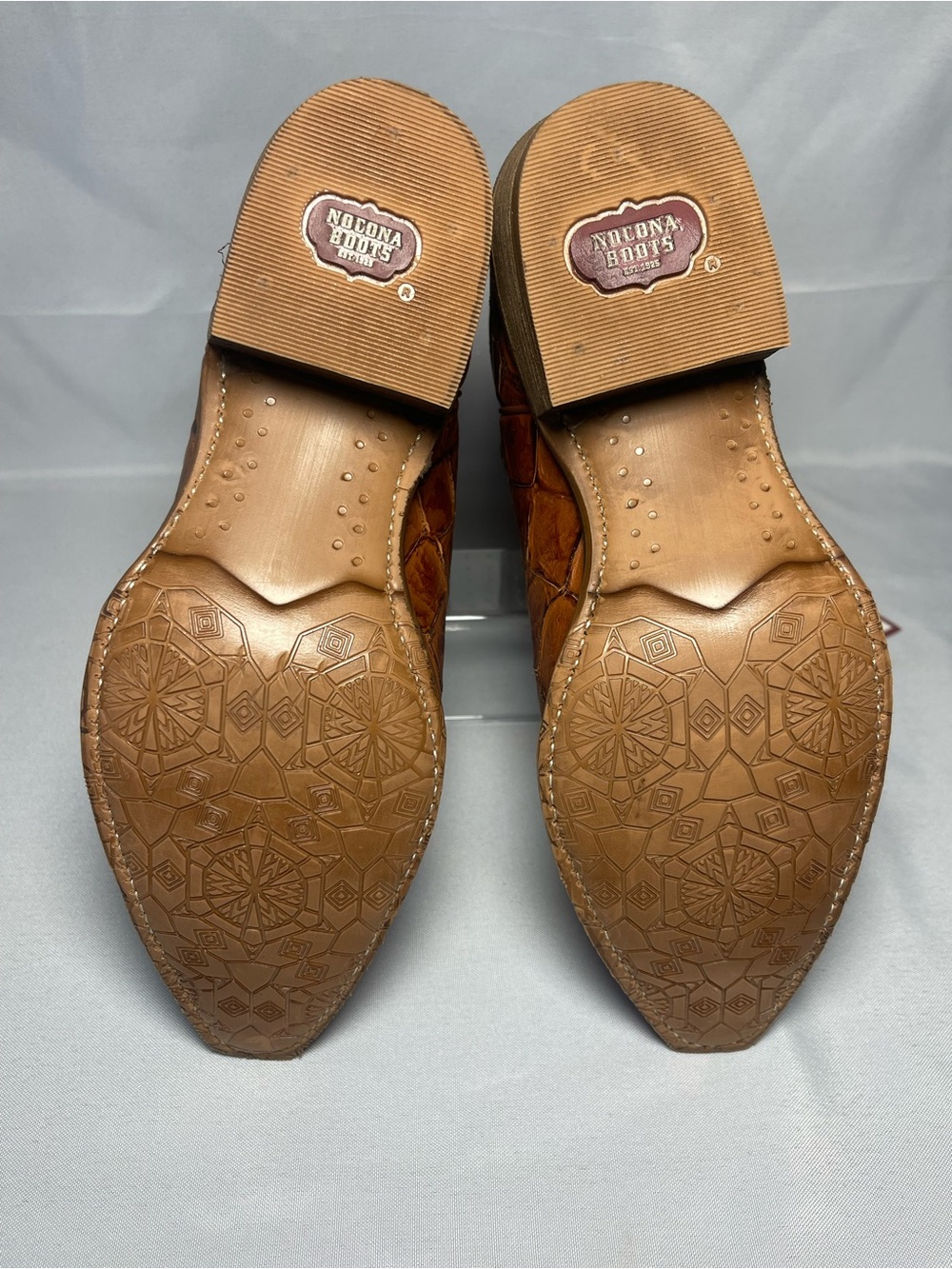 Nocona Croc Embossed Western Cowboy Boots 9B - Picture 7 of 9
